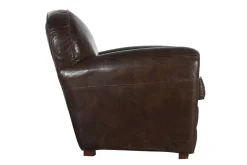 Burnham, Club Armchair, Dark Brown, Leather