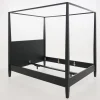 Cape Cod, Four-Poster Bed, Black, 180 Cm
