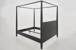 Cape Cod, Four-Poster Bed, Black, 180 Cm