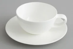 Cathy, Cup And Saucer, Bone China, White, 200Ml