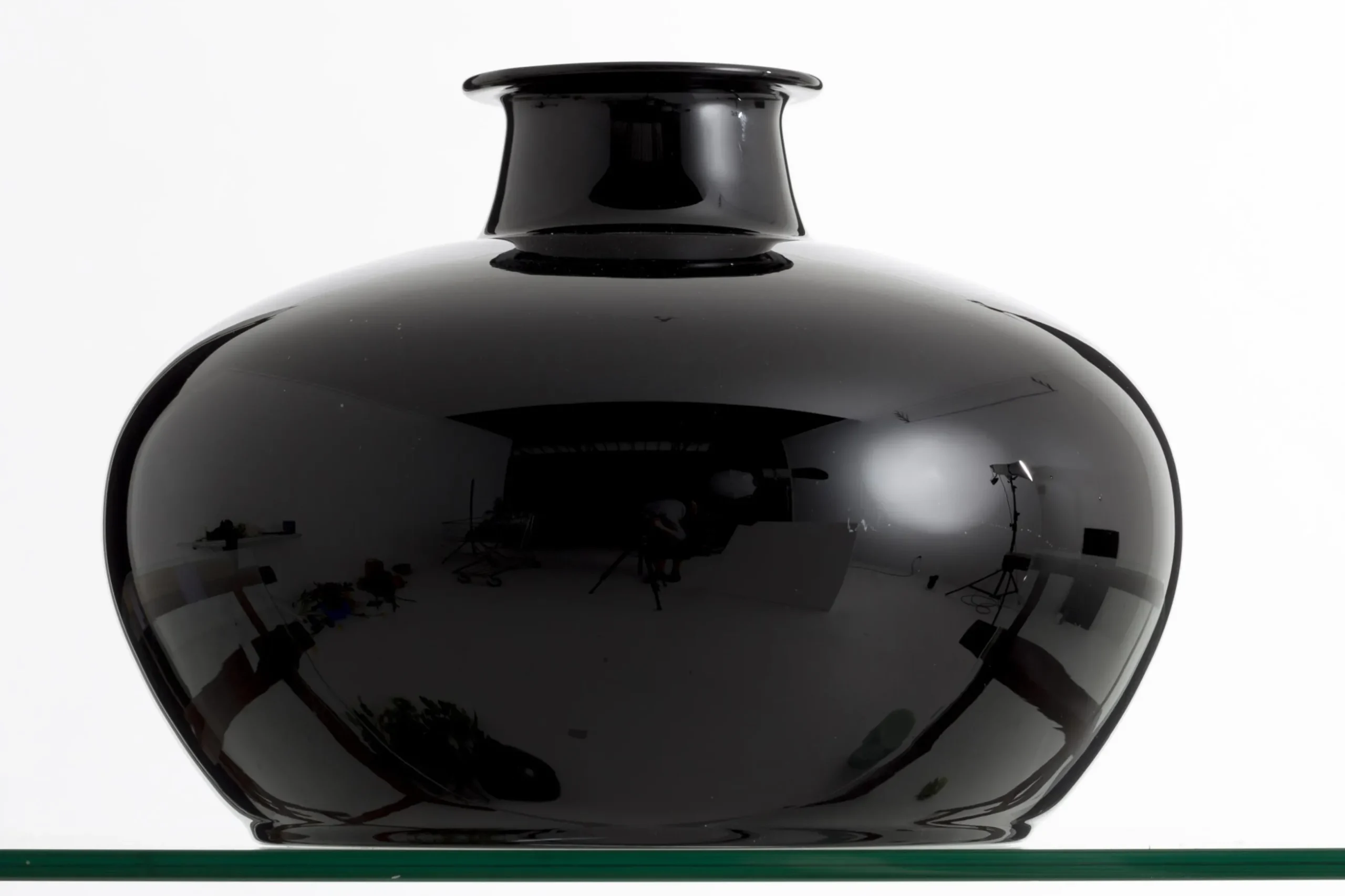 Chiaz, Vase, Glass, Black