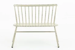Claire, Garden Bench, Retro White