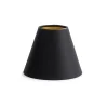 Clips, Lampshade, Black And Gold, Conical, 14 Cm