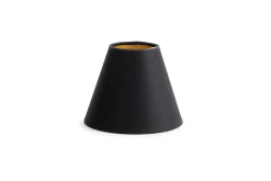 Clips, Lampshade, Black And Gold, Conical, 14 Cm