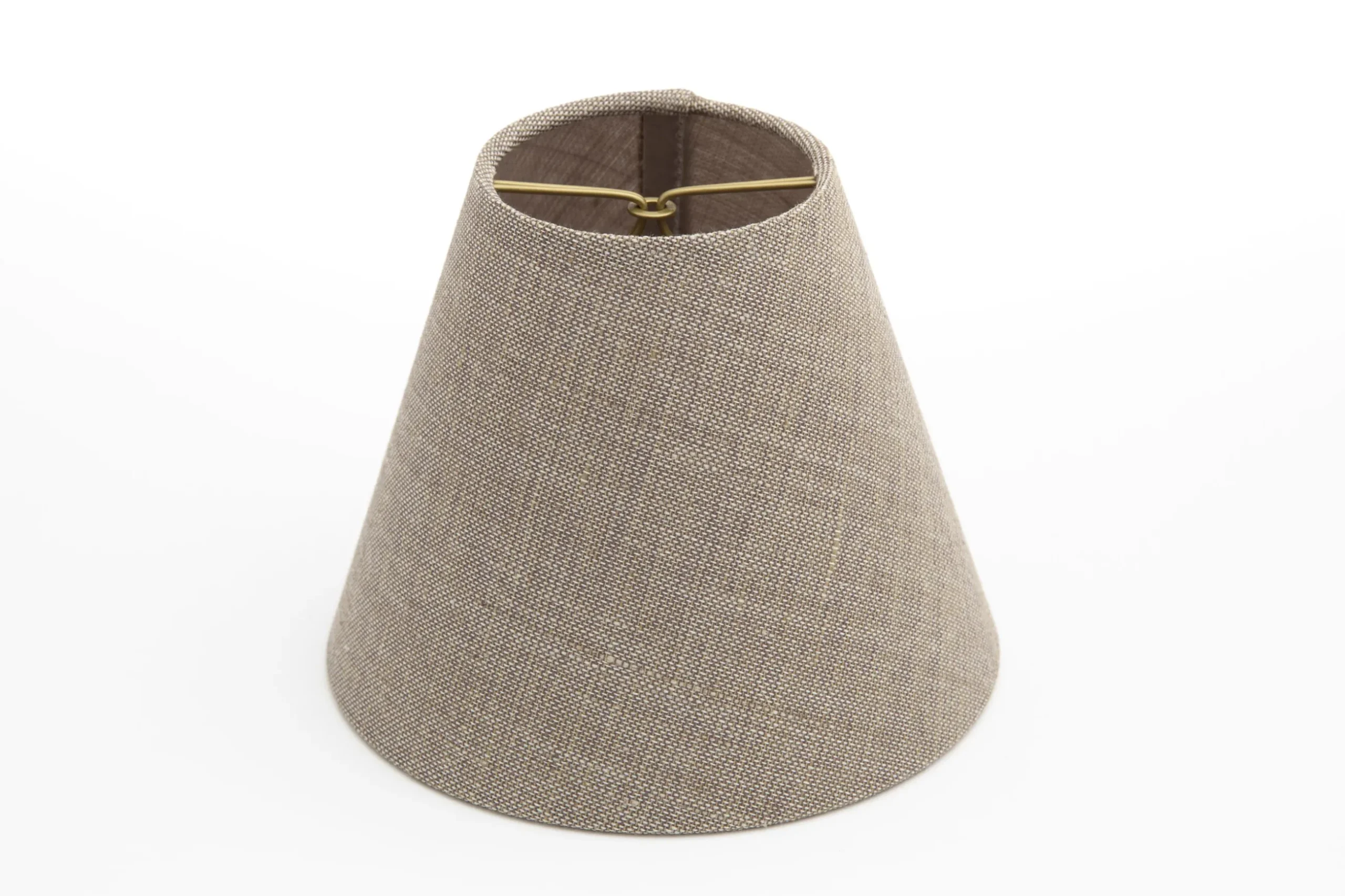 Clips, Lampshade, Natural And Grey, Conical, 14 Cm