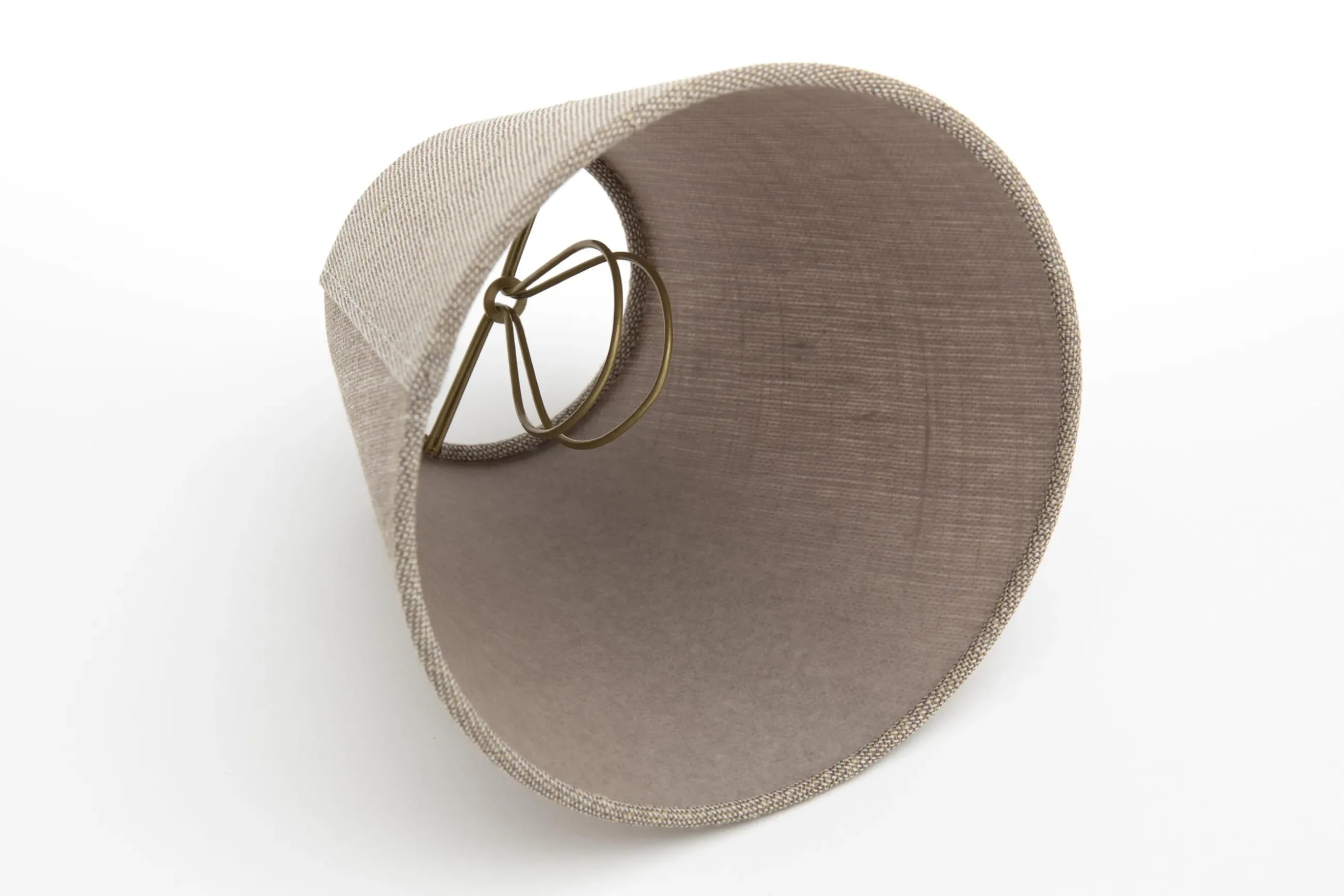 Clips, Lampshade, Natural And Grey, Conical, 14 Cm