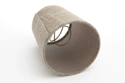 Clips, Lampshade, Natural And Grey, Cylinder, 10 Cm