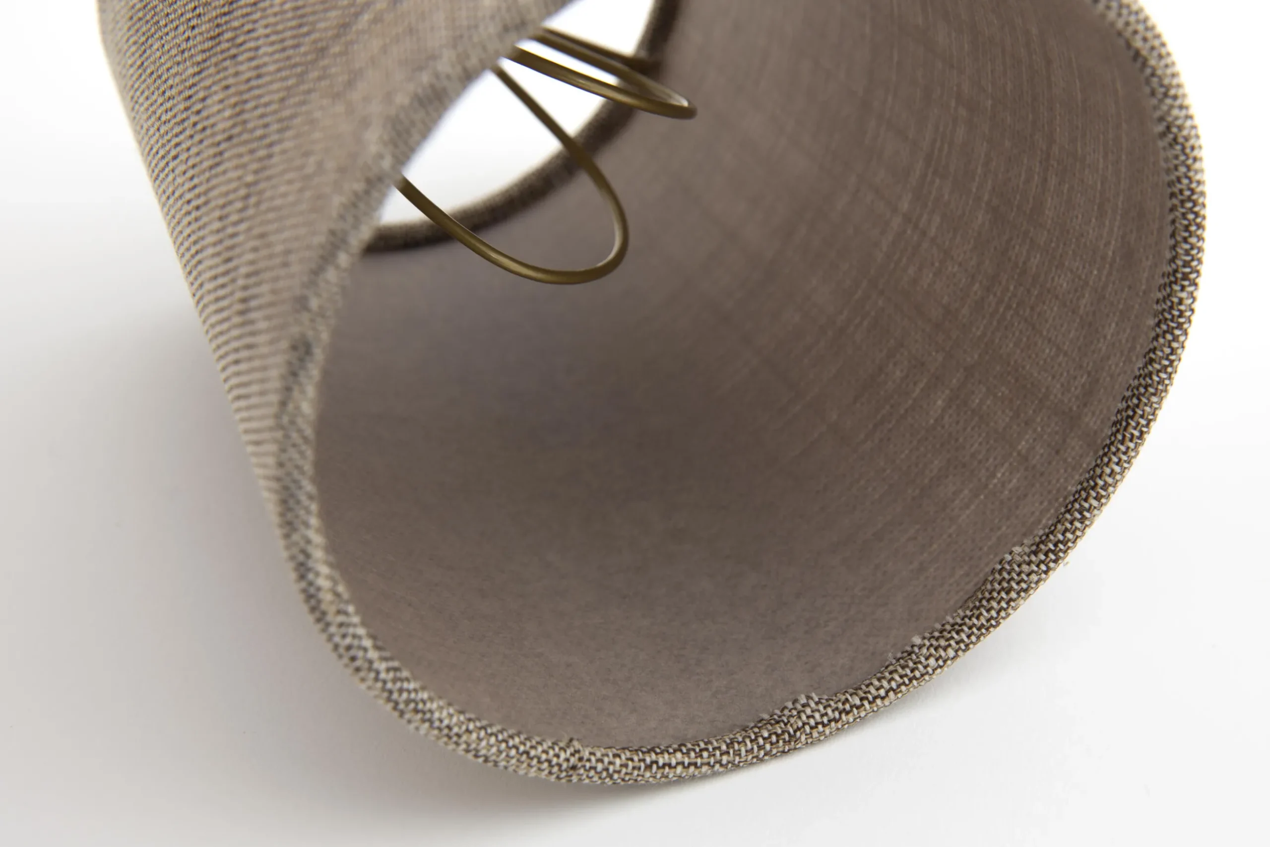 Clips, Lampshade, Natural And Grey, Cylinder, 10 Cm