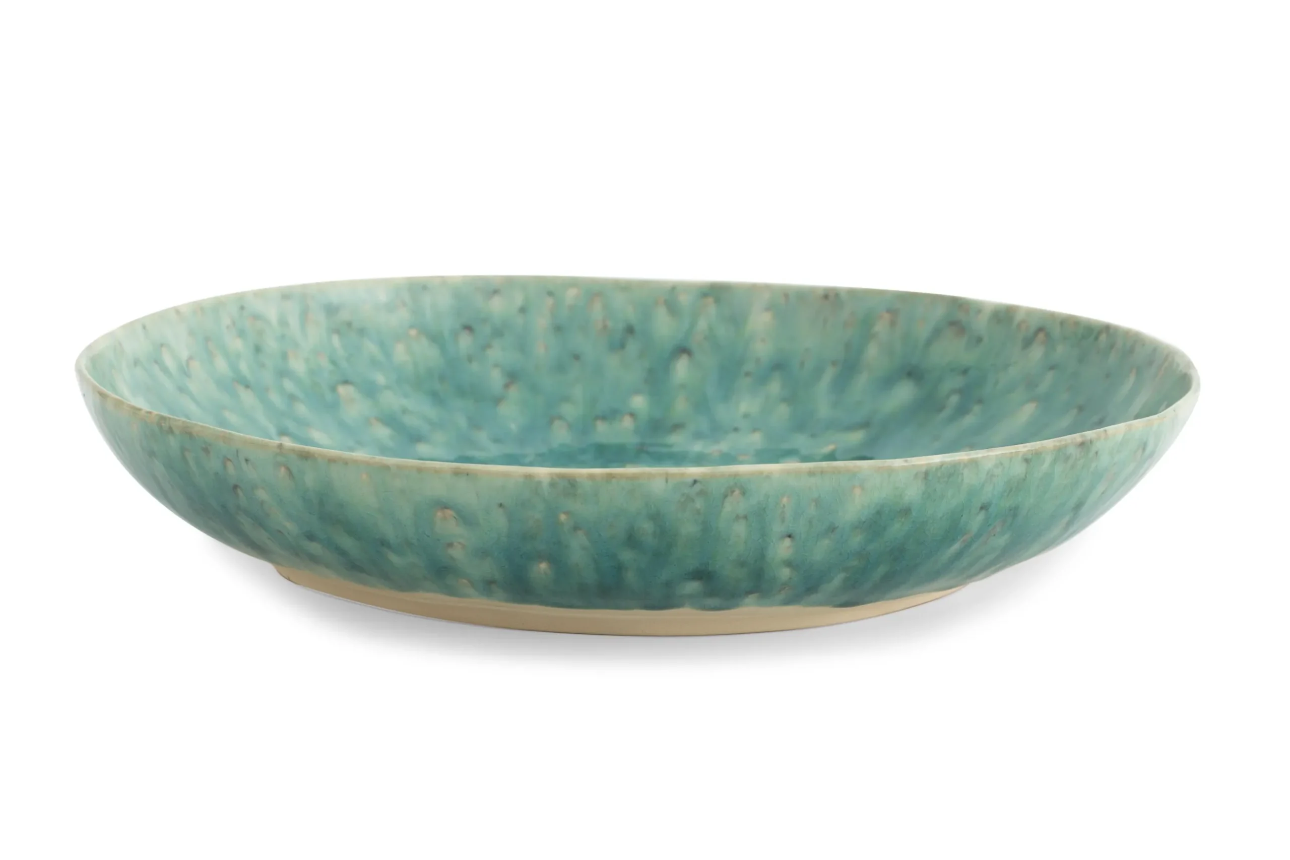 Cresta, Serving Bowl, Ceramic, Turquoise, Round, 37Cm