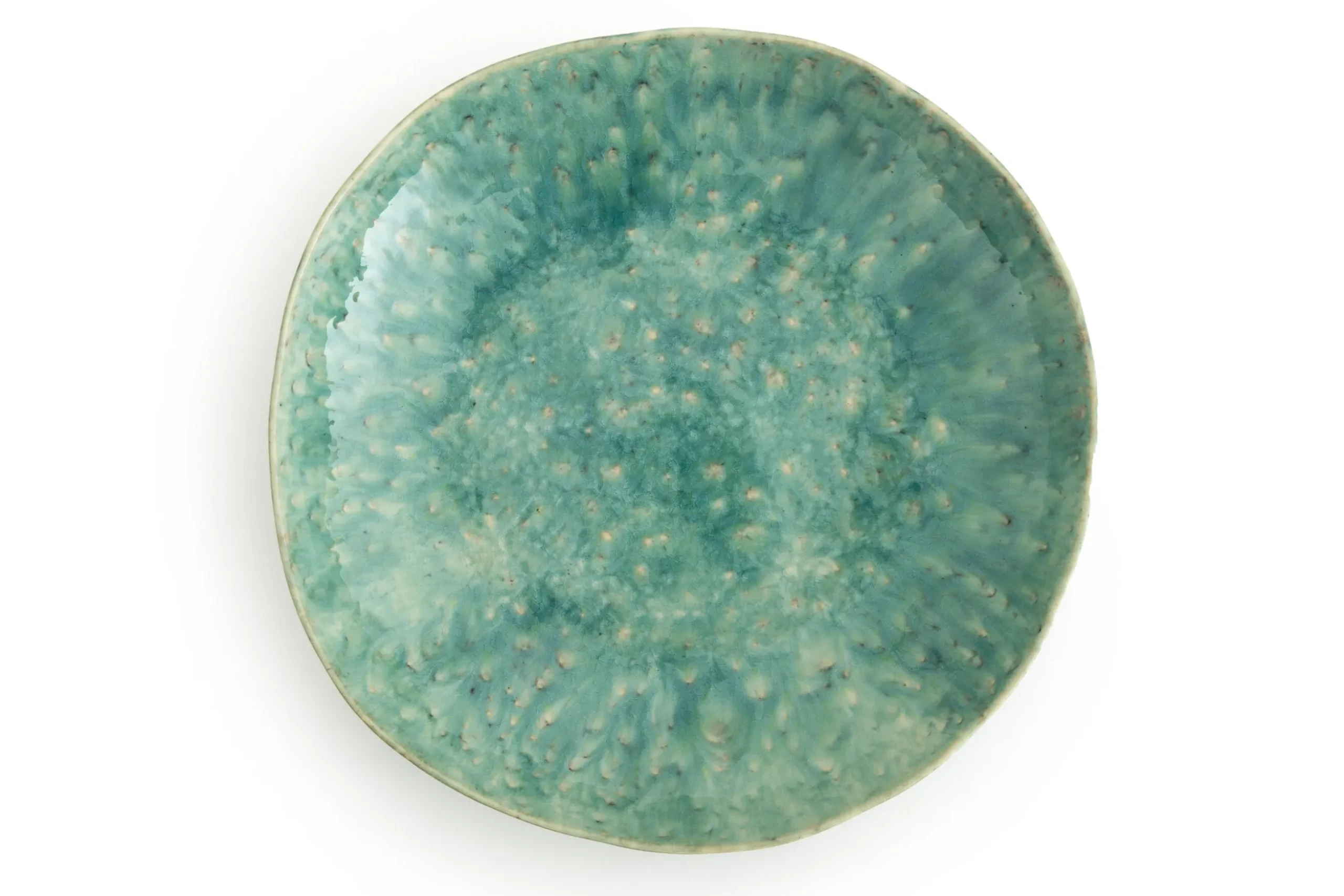 Cresta, Serving Bowl, Ceramic, Turquoise, Round, 37Cm
