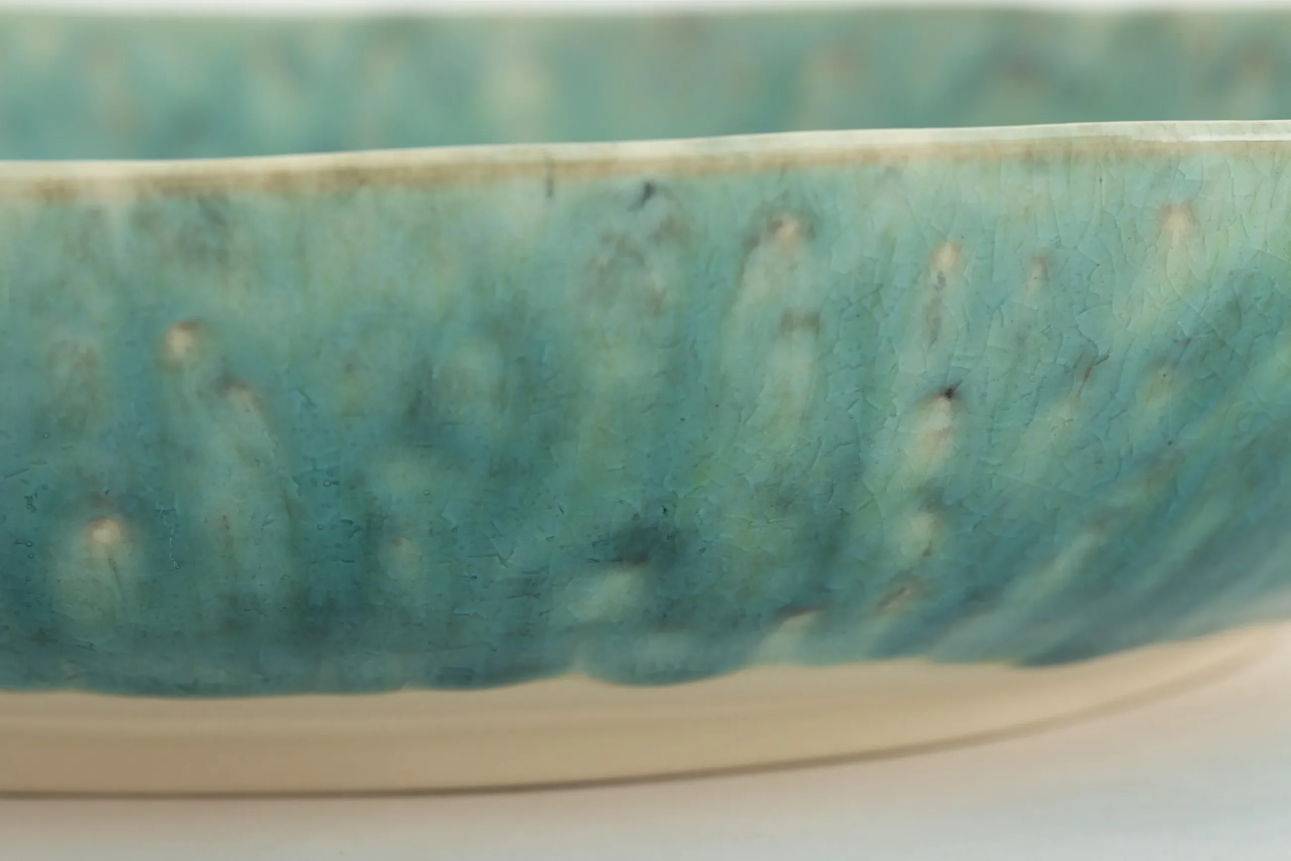 Cresta, Serving Bowl, Ceramic, Turquoise, Round, 37Cm