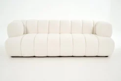 Dallas, Sofa, White, Boucle, 3 Seater