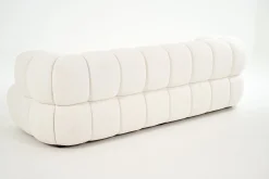 Dallas, Sofa, White, Boucle, 3 Seater
