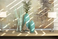 Dego, Vase, Glass, Turquoise, S