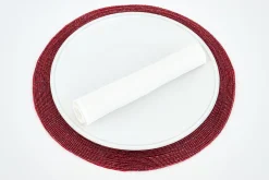 Delvin, Placemat, Beads, Red