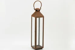 Ellis, Lantern, Iron And Glass, Rust, L
