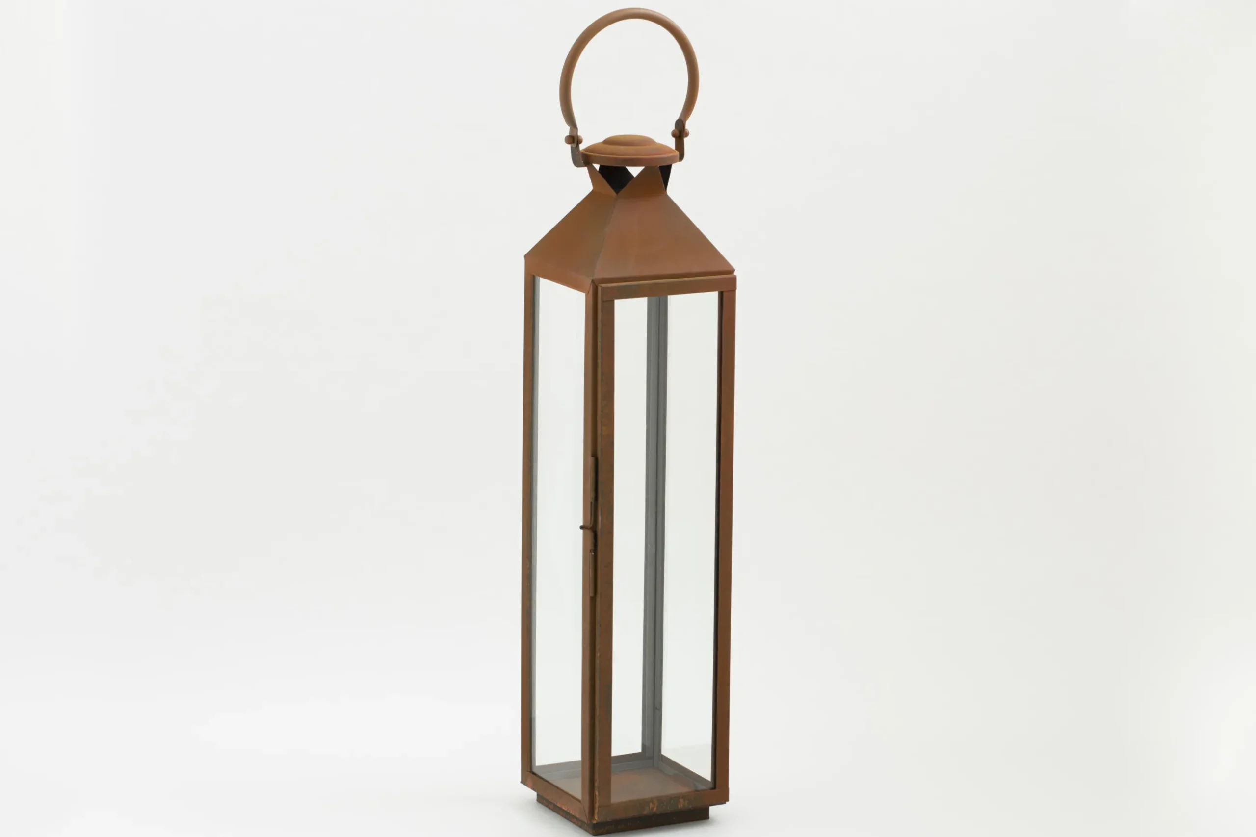 Ellis, Lantern, Iron And Glass, Rust, L