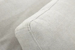 Floria, Lounge Chair, Natural Linen And Black Metal