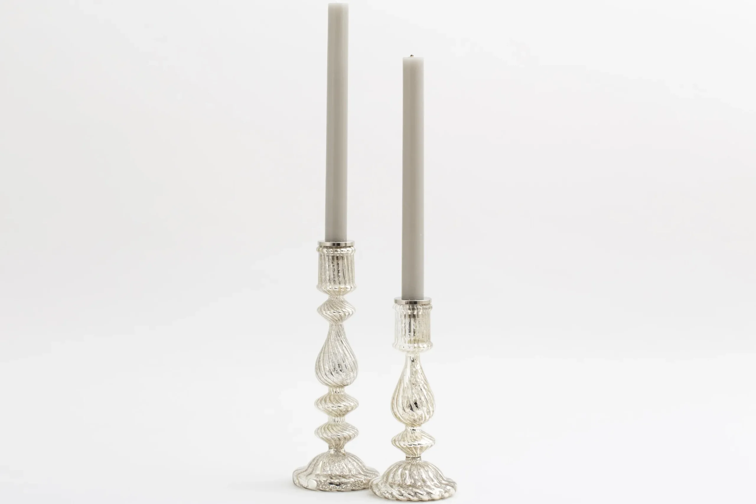 Gideon, Candlestick, Mercury Glass, L