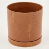 Gregg, Planter, Rust, With Saucer, L