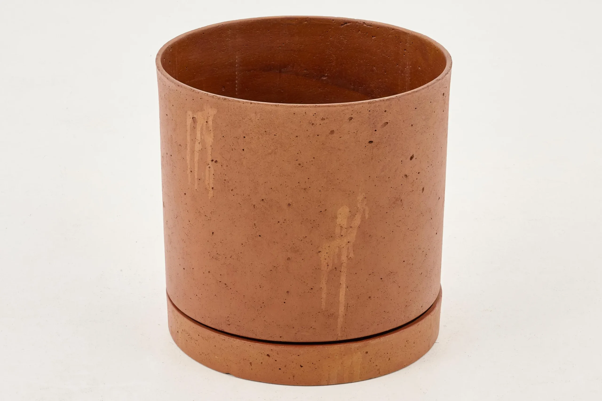 Gregg, Planter, Rust, With Saucer, L