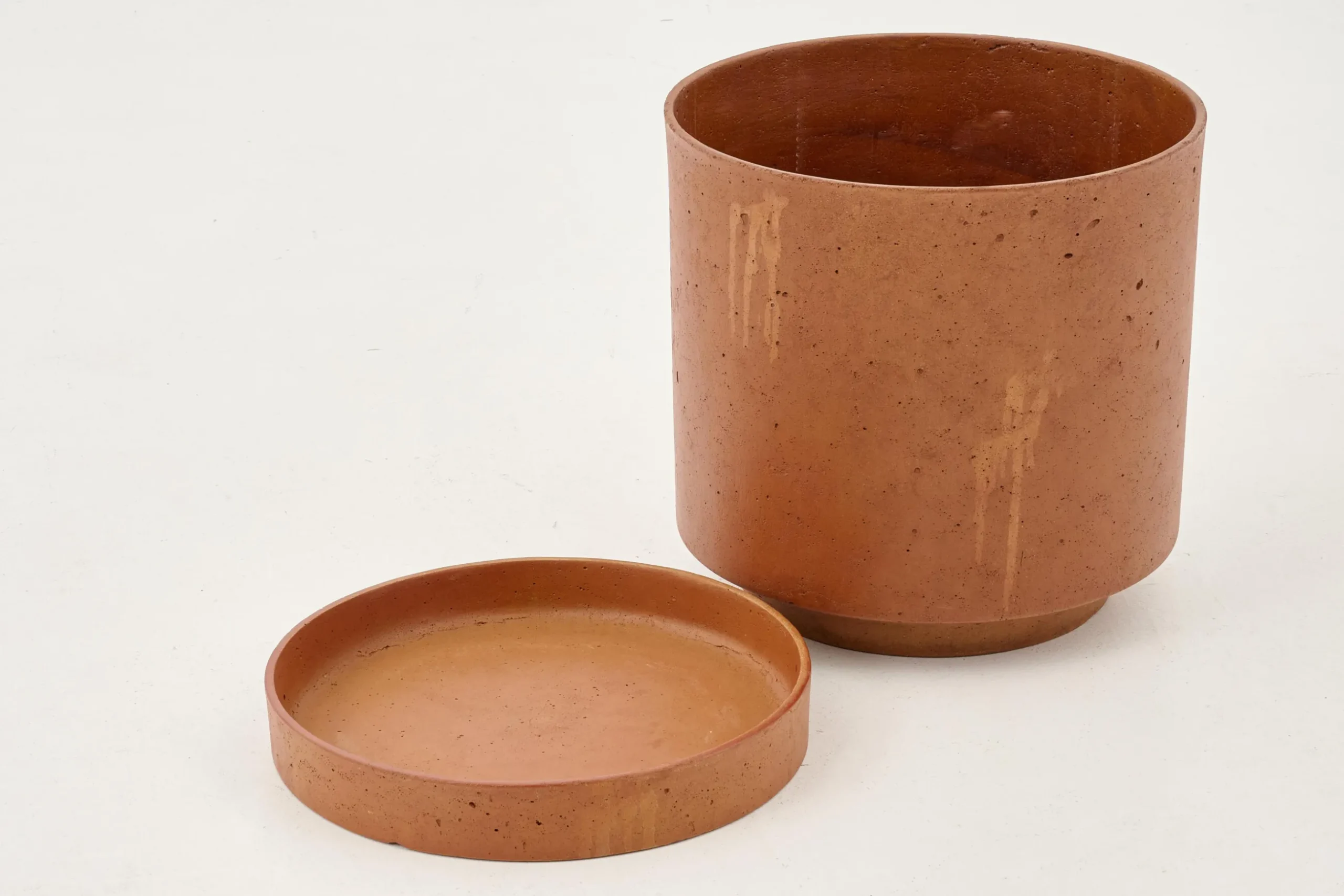 Gregg, Planter, Rust, With Saucer, L