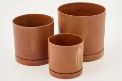 Gregg, Planter, Rust, With Saucer, L