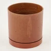 Gregg, Planter, Rust, With Saucer, M