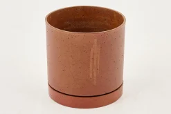Gregg, Planter, Rust, With Saucer, M