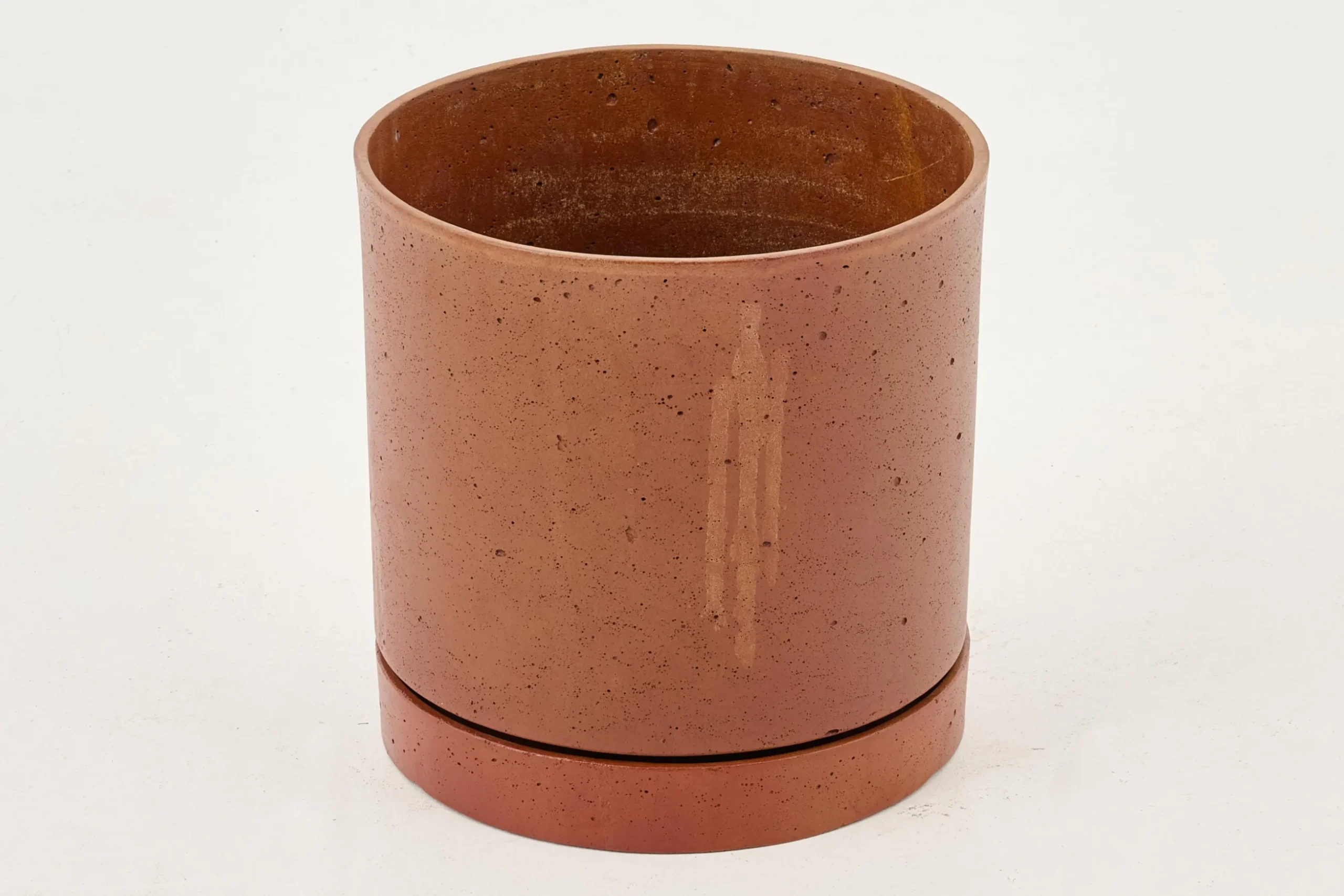 Gregg, Planter, Rust, With Saucer, M