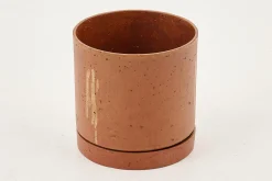 Gregg, Planter, Rust, With Saucer, S