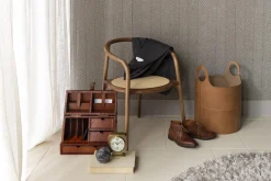 Hanan, Basket, Leather, Round