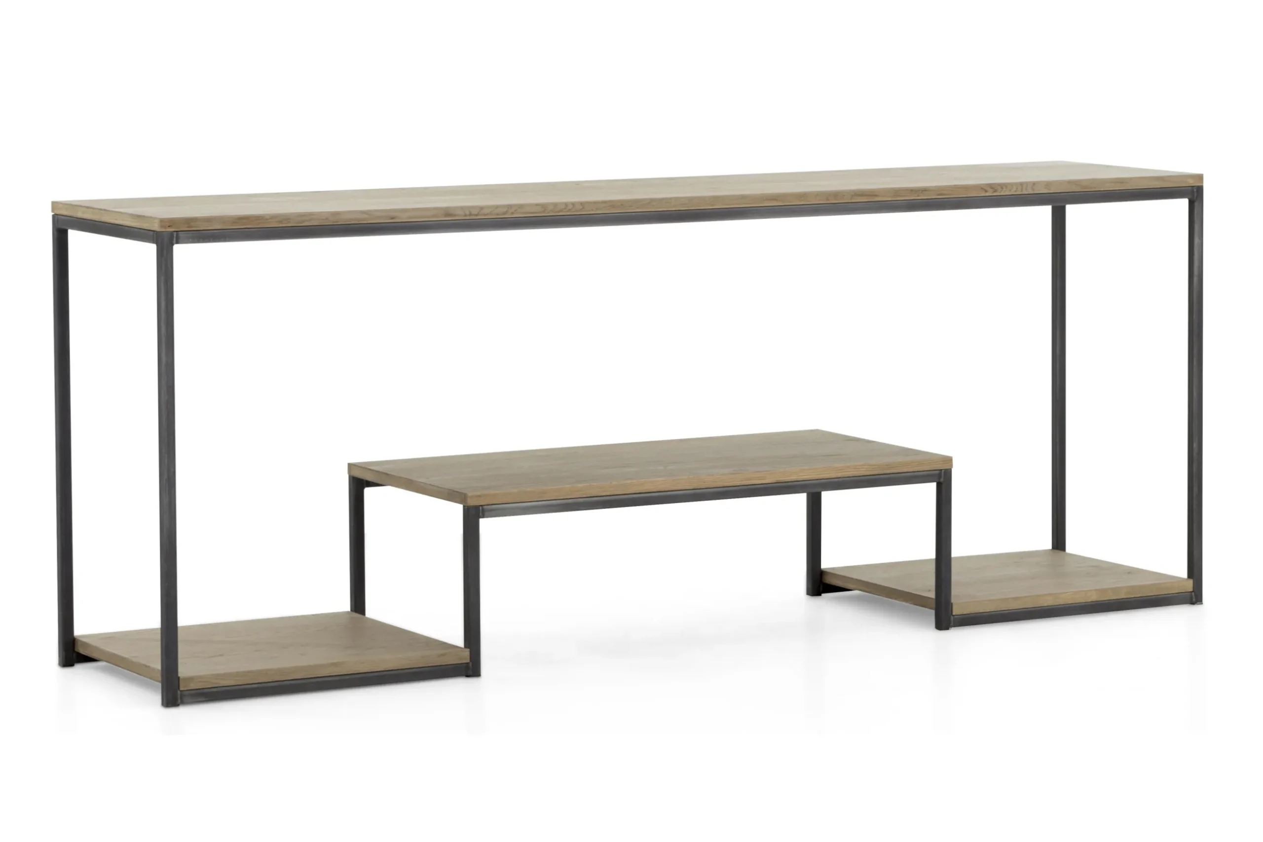 Hattie, Console Table, Weathered Oak And Iron