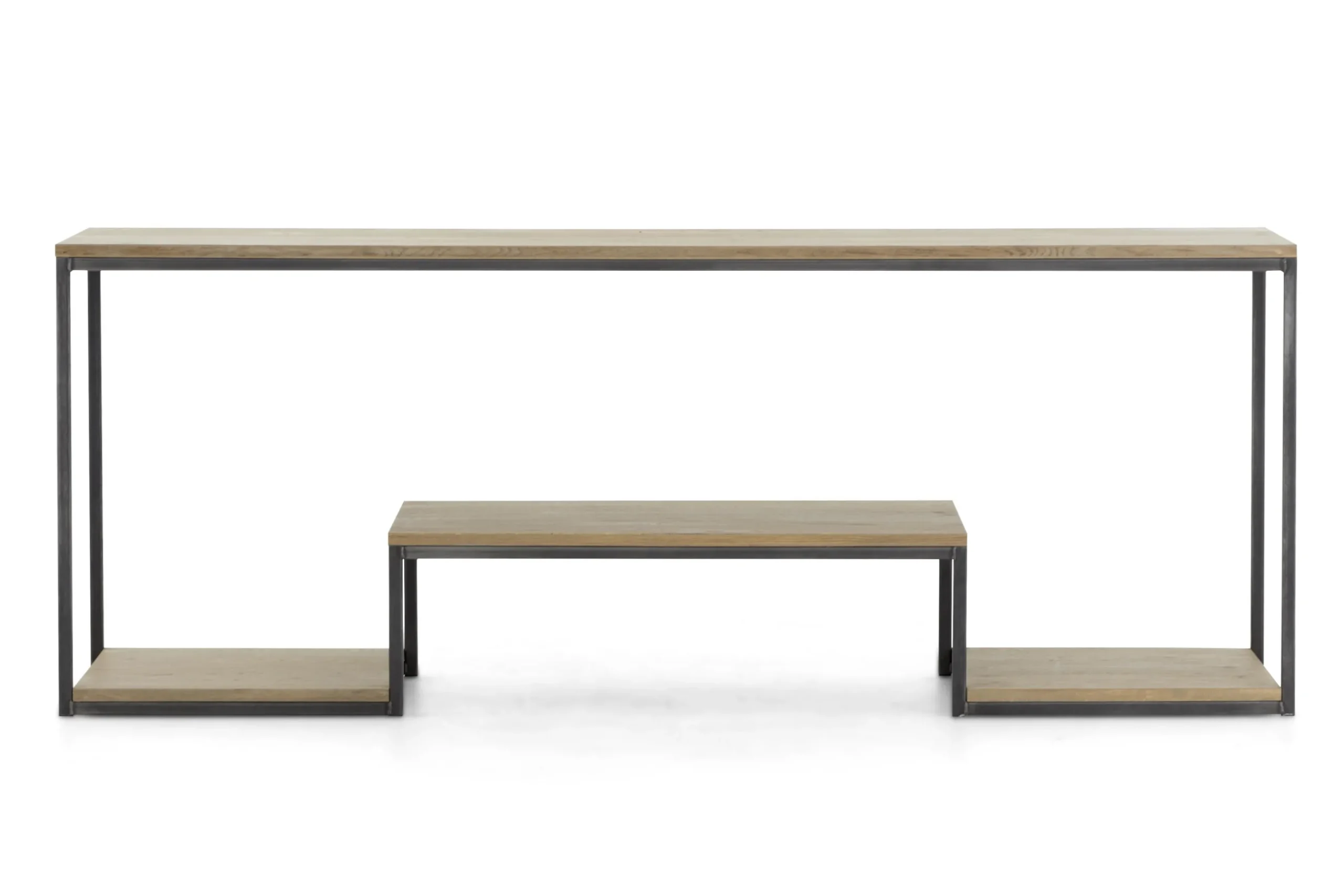 Hattie, Console Table, Weathered Oak And Iron
