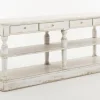 Henrice, Console Table, 3 Levels, 4 Drawers, Antique Finish