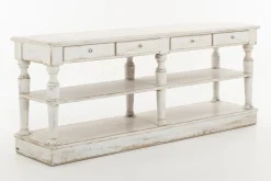 Henrice, Console Table, 3 Levels, 4 Drawers, Antique Finish