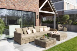 Hills, Garden Sofa, With Cushion + Pouf