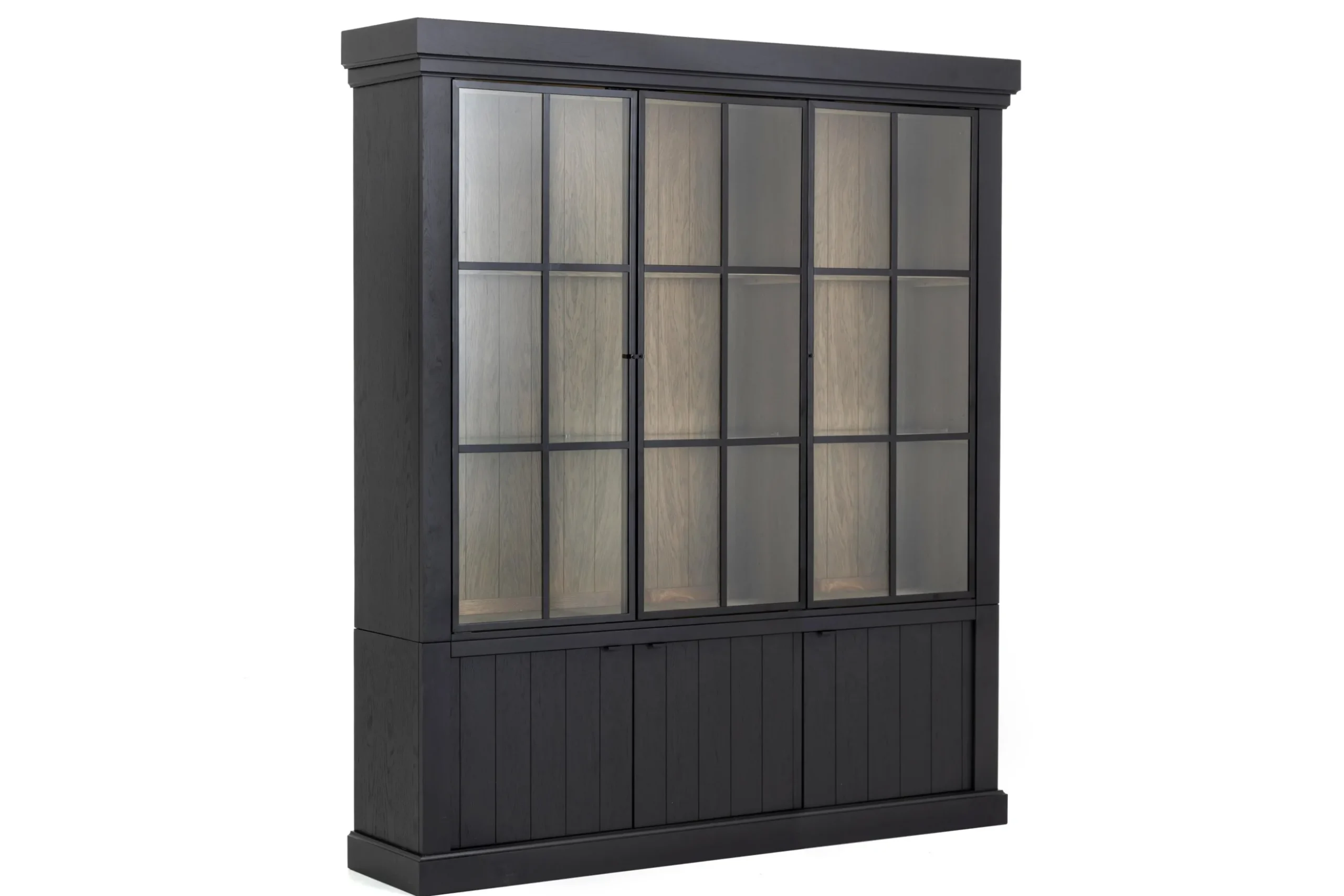 Iron Jason, Cabinet, Black, Oak, 3 Iron Doors
