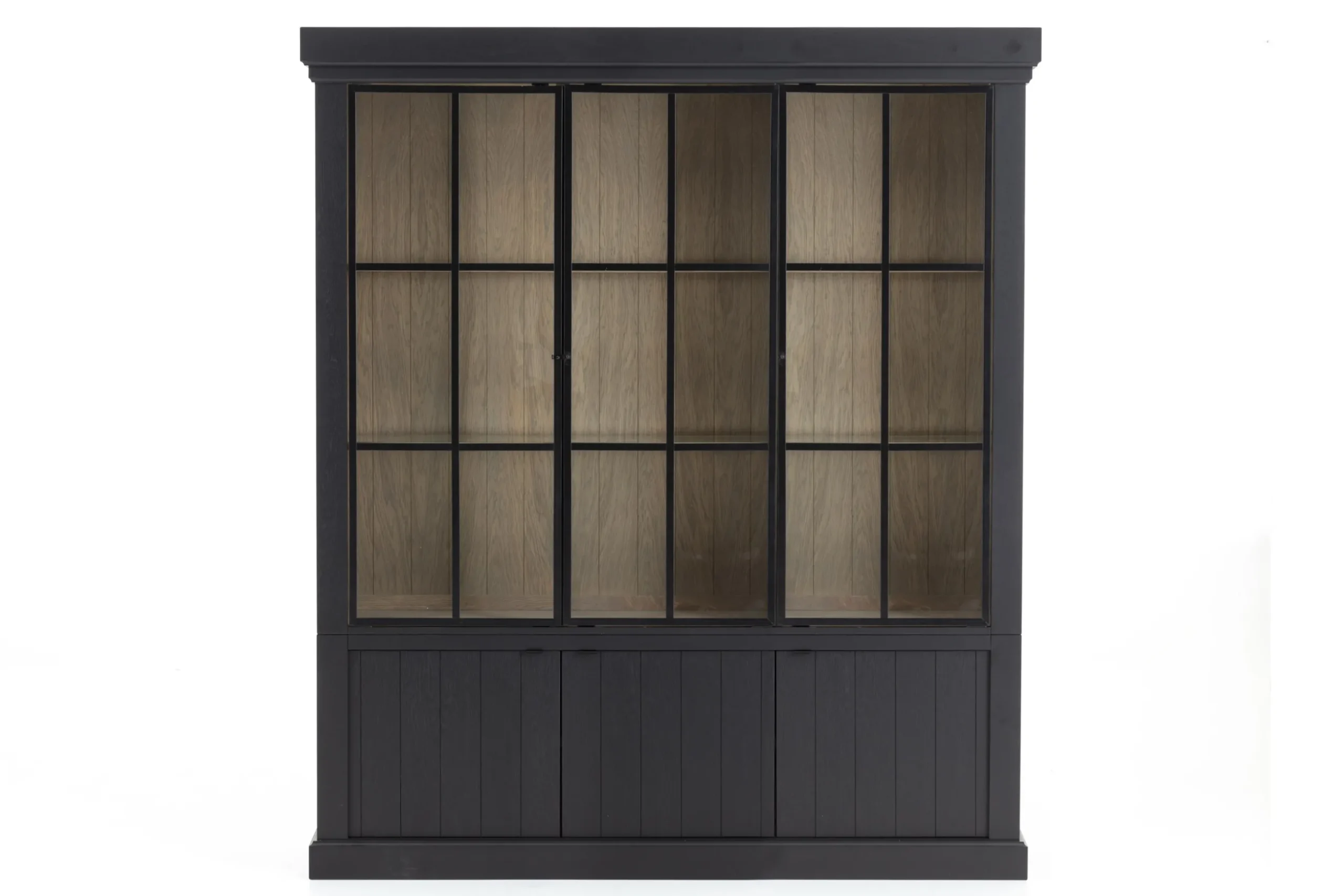 Iron Jason, Cabinet, Black, Oak, 3 Iron Doors