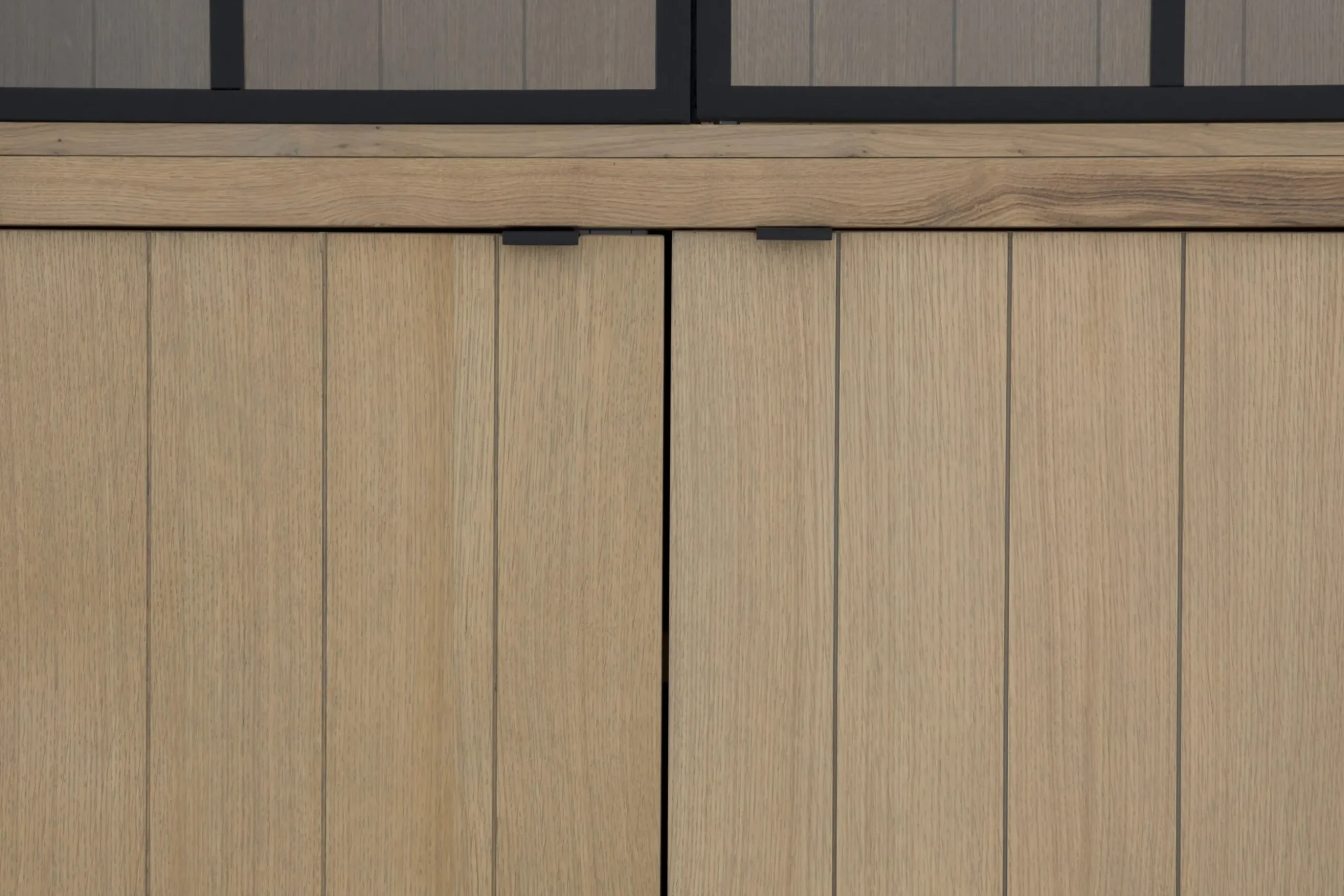 Iron Jason, Cabinet, Weathered Oak, 3 Iron Doors
