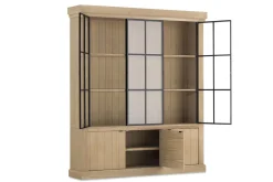 Iron Jason, Cabinet, Weathered Oak, 3 Iron Doors