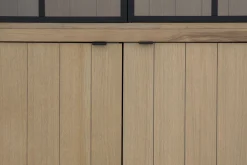 Iron Jason, Cabinet, Weathered Oak, 2 Iron Doors