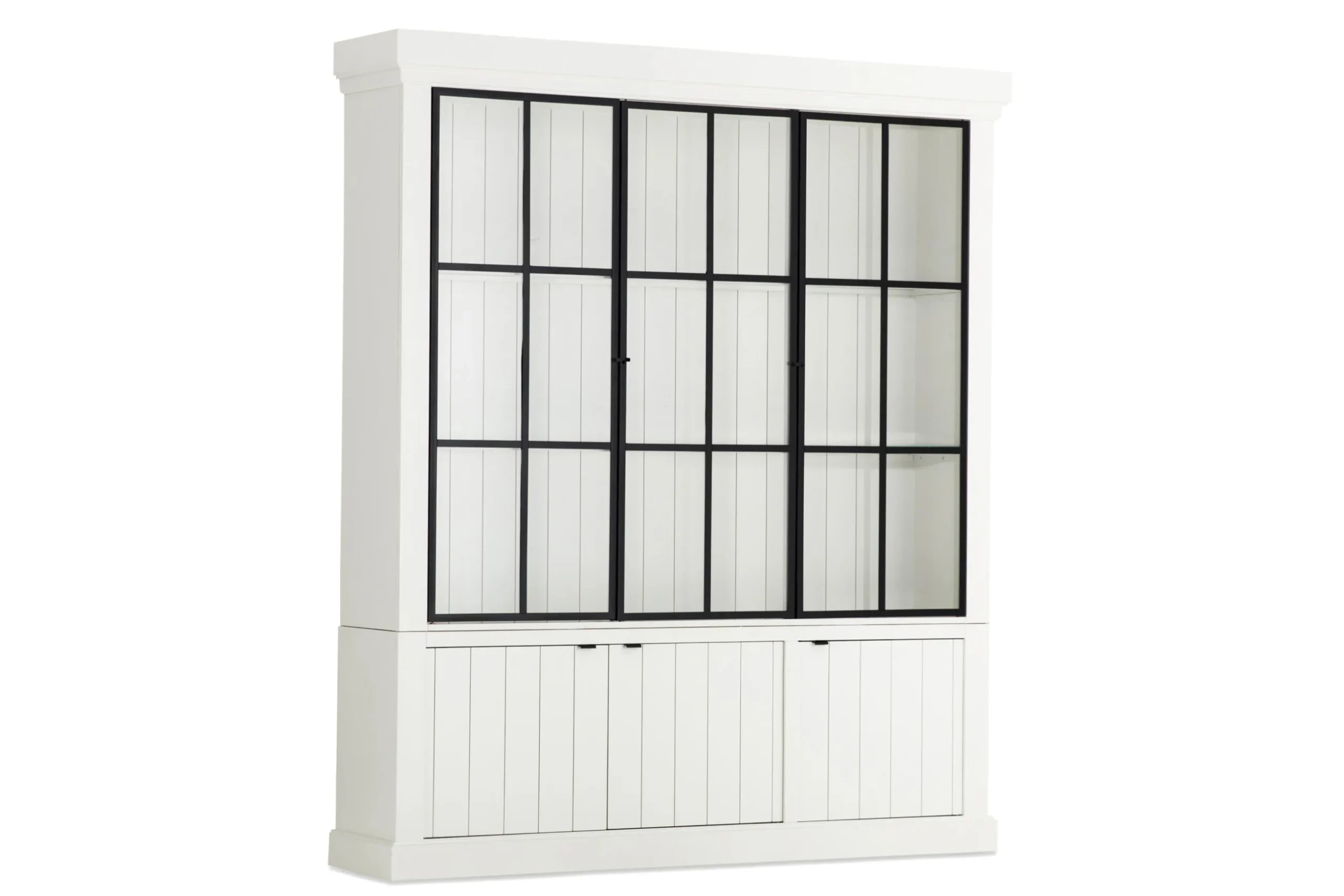 Iron Jason, Cabinet, White, 3 Iron Doors