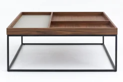 Jalon, Coffee Table, Square, Wood And Metal
