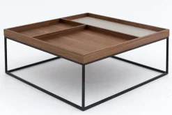 Jalon, Coffee Table, Square, Wood And Metal