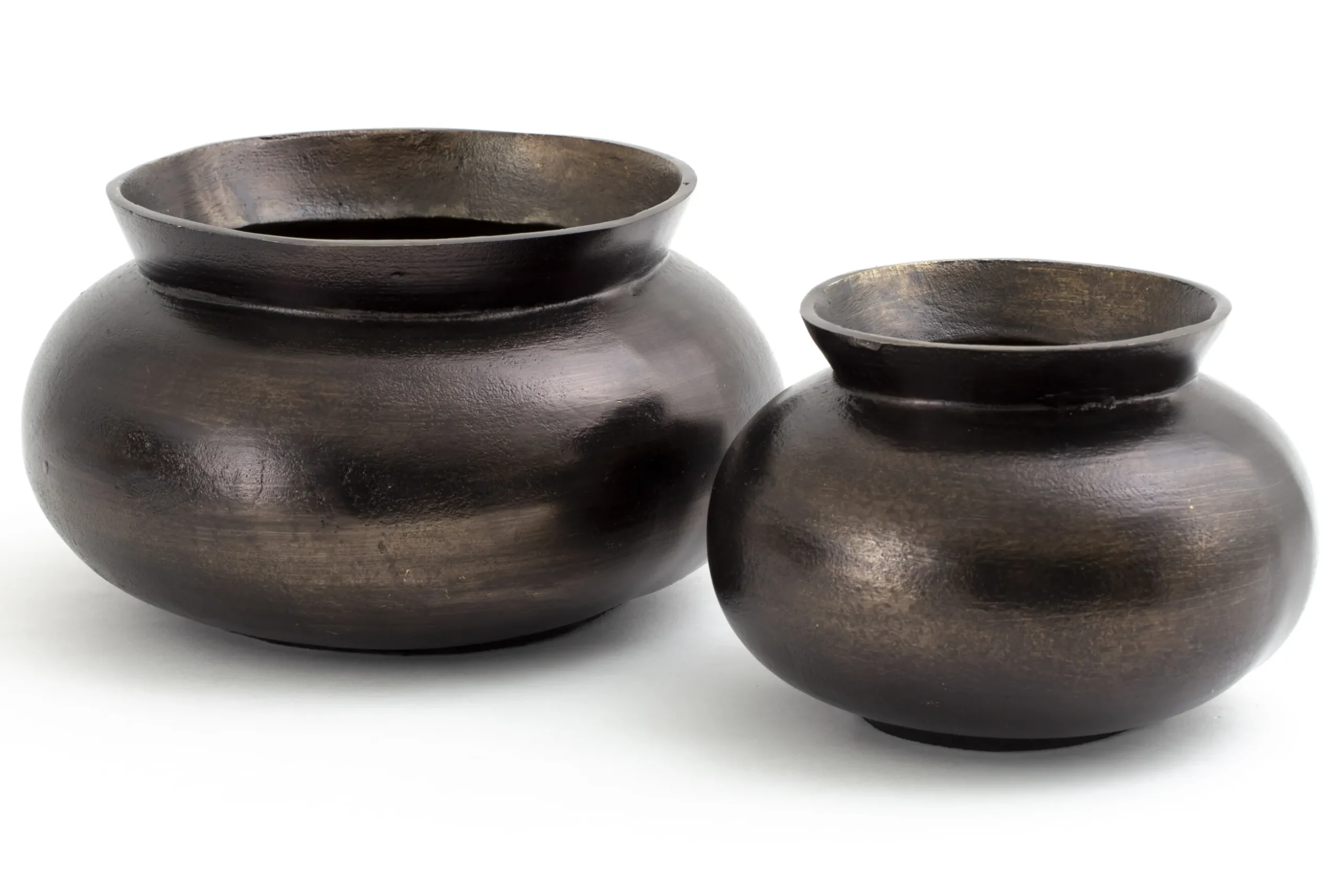 Jeddo, Vase, Metal, Black, L