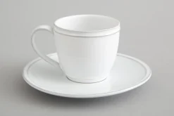 Jille, Cup And Saucer, Ceramic, White, M, 150Ml