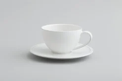 Jille, Cup And Saucer, Ceramic, White, L, 200Ml