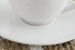Jille, Cup And Saucer, Ceramic, White, L, 200Ml