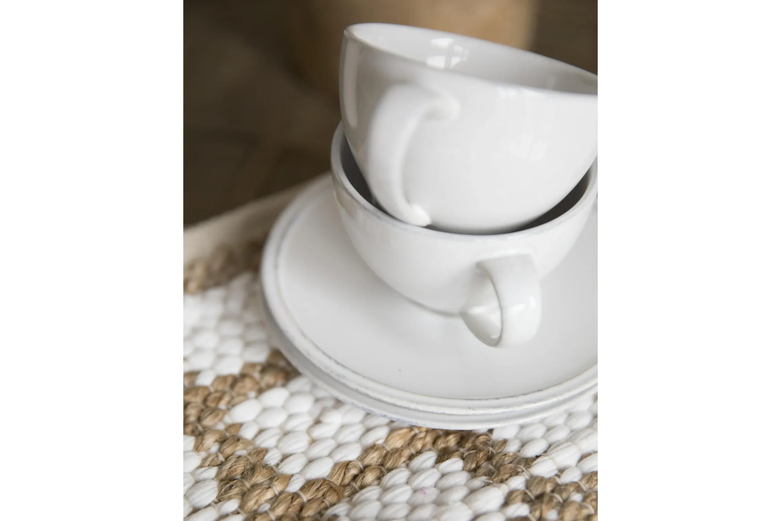 Jille, Cup And Saucer, Ceramic, White, L, 200Ml